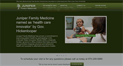 Desktop Screenshot of juniperfamilymedicine.com